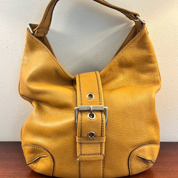 Michael Kors Purse Pre-owned Hobo Style Camel Leather Smoke Fee Shoulder Bag - Picture 1 of 4